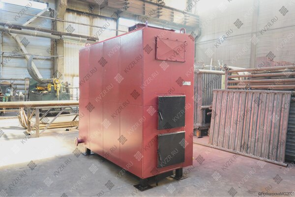 Котел 1.0 МВт на дровах с длинной топкой